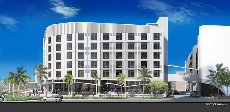 Hotel Sarasota coming to the corner of Palm and Cocoanut. Photo courtesy Solstice Architects.